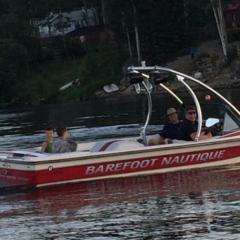 Big Air Ice tower - 1989 Correct Craft - Barefoot Nautique - Polished Aluminum - Wakeboard tower