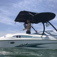 Big Air Ice tower - 2002 Glastron SX - Black Aluminum - wakeboard tower (2)