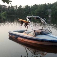 Big Air Ice - 1990 Malibu - Skier- Polished Aluminum - Wakeboard tower (3)