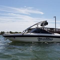 Big Air Ice Tower - 1998 Malibu Sportster LX - Polished Aluminum wakeboard tower
