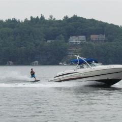 Big Air Ice Tower - Maxum - blue bimini - polished - aluminium - wakeboard tower