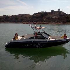 Big Air Ice Tower - Rinker - '89 186 Captiva - polished - aluminium - wakeboard tower