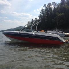 Big Air Ice Tower -  Rinker - '90 186 Captiva - polished - aluminium - wakeboard tower
