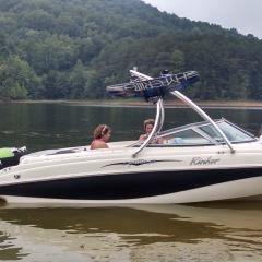 Big Air Ice tower - 2003 Rinker - Captiva 212 - Polished Aluminim - Wakeboard tower