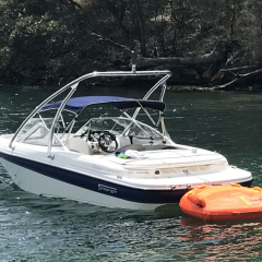 Big Air Ice Tower - 2004 Stejcraft Islander - Polished Aluminum - wakeboard tower
