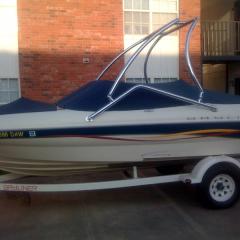 Big Air Vapor Tower -  Bayliner -  cover - polished aluminium - wakeboard tower