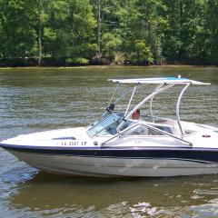 Big Air Vapor Tower -  Chaparral - bimini - polished aluminium - wakeboard tower