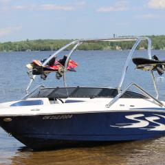 Big Air Vapor Tower -  Four Winns - SS 180 - polished aluminium - wakeboard tower