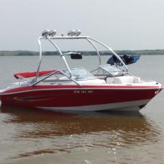Big Air Vapor tower - 2006 Four Winns H200 - Polished Aluminum - wakeboard tower (2)