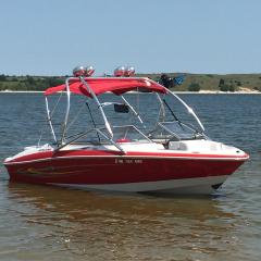 Big Air Vapor tower - 2006 Four Winns H200 - Polished Aluminum - wakeboard tower (3)