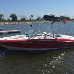 Big Air Vapor tower - 2006 Four Winns H200 - Polished Aluminum - wakeboard tower (4)