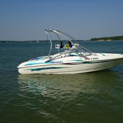 Big Air Vapor Tower -  Larson - cross brace rack - polished aluminium - wakeboard tower