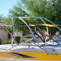 Big Air Vapor Tower - Maxum - 1900 SR3 - polsihed aluminium - wakeboard tower