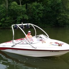 Big Air Vapor Tower - Rinker - 180 - polished aluminium - wakeboard tower