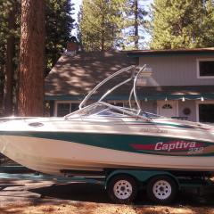 Big Air Vapor Tower - Rinker - Captiva 232 - polished aluminium - wakeboard tower