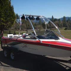Big Air Vapor Tower -  Ski Centurion - wakeboard racks - polished aluminium - wakeboard tower