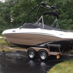 Big Air Vapor Tower - 2015 Stingray 215 LR - Black Aluminum - Wakeboard tower (2)