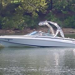 Big Air Wave Tower - 1997 Cobalt 220 - Polished Aluminum - wakeboard tower
