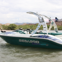 Big Air Wave Tower -  SeaDoo - Challenger 1800 - polished aluminium - wakeboard tower